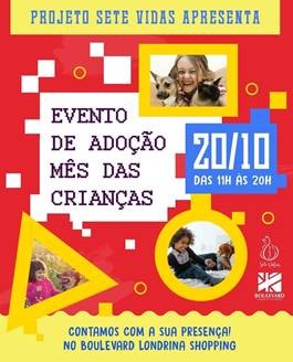 Neste domingo (20) tem Feira de Adoção de cães e gatos no Boulevard Londrina Shopping